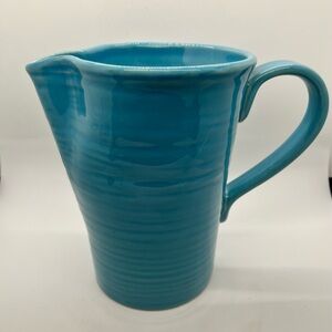 Pottery Barn Sausalito Ridge 8” Turquoise Pitcher